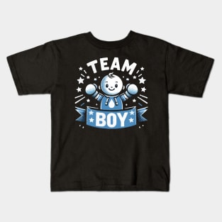 Team Boy Baby Announcement Gender Reveal Party Boxing Kids T-Shirt